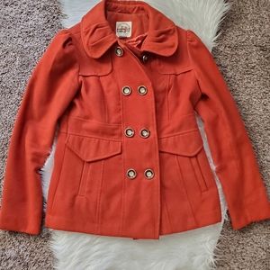 Burnt orange peacoat by Hydraulic!